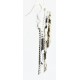 Large Certified Authentic Handmade Navajo .925 Sterling Silver Dangle Native American Earrings Natural White Buffalo 18095-2