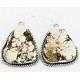 Large Certified Authentic Handmade Navajo .925 Sterling Silver Dangle Native American Earrings Natural White Buffalo 18095-2