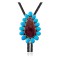 Handmade Certified Authentic Navajo .925 Sterling Silver Native American Natural Turquoise Purple Spiny Oyster Bolo Tie 34253