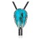Handmade Certified Authentic Navajo .925 Sterling Silver Native American Natural Turquoise Bolo Tie 34257