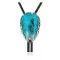 Handmade Navajo .925 Sterling Silver Native American Natural Turquoise Bolo Tie 34257