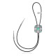 Sun .925 Sterling Silver Certified Authentic Handmade Navajo Native American Natural Turquoise Bolo Tie 34261