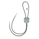 Sun .925 Sterling Silver Certified Authentic Handmade Navajo Native American Natural Turquoise Bolo Tie 34261
