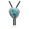 Handmade Navajo .925 Sterling Silver Native American Natural Turquoise Bolo Tie 34265