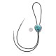 Handmade Certified Authentic Navajo .925 Sterling Silver Native American Natural Turquoise Bolo Tie 34265