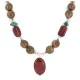 .925 Sterling Silver Arrow Navajo Natural Turquoise Green Jasper Red Jasper Native American Necklace 750246-2 .925 Sterling Silver Arrow Navajo Natural Turquoise Green Jasper Red Jasper Native American Necklace 750246-2