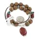 .925 Sterling Silver Arrow Navajo Natural Turquoise Green Jasper Red Jasper Native American Necklace 750246-2 .925 Sterling Silver Arrow Navajo Natural Turquoise Green Jasper Red Jasper Native American Necklace 750246-2