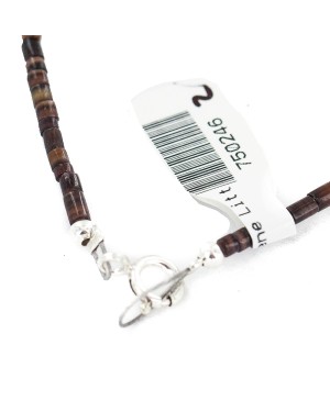 .925 Sterling Silver Arrow Certified Authentic Navajo Natural Turquoise Green Jasper Red Jasper Native American Necklace 750246-2