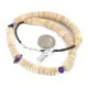 .925 Sterling Silver Navajo Natural Amethyst Graduated Melon Shell Native American Necklace 750244 .925 Sterling Silver Navajo Natural Amethyst Graduated Melon Shell Native American Necklace 750244