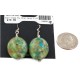 .925 Sterling Silver Hooks Certified Authentic Navajo Composite Turquoise Native American Dangle Earrings 18294-15