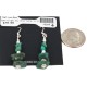 .925 Sterling Silver Hooks Certified Authentic Navajo Natural Turquoise Native American Dangle Earrings 18294-6