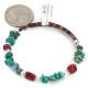 Navajo Certified Authentic Natural Turquoise Coral Heishi Native American Adjustable Wrap Bracelet 18295 Navajo Certified Authentic Natural Turquoise Coral Heishi Native American Adjustable Wrap Bracelet 18295