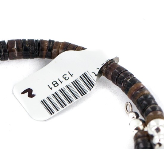 Navajo Certified Authentic Natural Tigers Eye Heishi Native American Adjustable Wrap Bracelet 13181-2 Navajo Certified Authentic Natural Tigers Eye Heishi Native American Adjustable Wrap Bracelet 13181-2