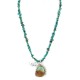 .925 Sterling Silver Certified Authentic Navajo Turquoise Native American Necklace 18293-750124-11