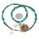 .925 Sterling Silver Certified Authentic Navajo Turquoise Native American Necklace 18293-750124-11