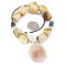 .925 Sterling Silver Navajo Natural Turquoise Agate Jasper Native American Necklace 750246-1