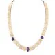 .925 Sterling Silver Navajo Natural Amethyst Graduated Melon Shell Native American Necklace 750244 .925 Sterling Silver Navajo Natural Amethyst Graduated Melon Shell Native American Necklace 750244