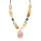 .925 Sterling Silver Navajo Natural Turquoise Agate Jasper Native American Necklace 750246-1