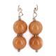 .925 Sterling Silver Hooks Certified Authentic Navajo Natural Agate Native American Dangle Earrings 18294-17