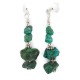 .925 Sterling Silver Hooks Certified Authentic Navajo Natural Turquoise Native American Dangle Earrings 18294-6