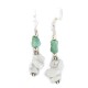 .925 Sterling Silver Hooks Navajo Certified Authentic White Howlite Native American Dangle Earrings 18294-24