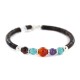 Navajo Certified Authentic Natural Carnelian Tigers Eye Heishi Native American Adjustable Wrap Bracelet 13181-1