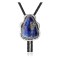 Sun .925 Sterling Silver Certified Authentic Handmade Navajo Native American Lapis Lazuli Bolo Tie 34266