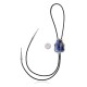 Sun .925 Sterling Silver Certified Authentic Handmade Navajo Native American Lapis Lazuli Bolo Tie 34266