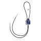 Sun .925 Sterling Silver Certified Authentic Handmade Navajo Native American Lapis Lazuli Bolo Tie 34266