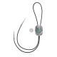 Sun .925 Sterling Silver Certified Authentic Handmade Navajo Native American Natural Turquoise Bolo Tie 34244