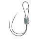 Sun .925 Sterling Silver Certified Authentic Handmade Navajo Native American Natural Turquoise Bolo Tie 34244