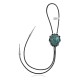 Handmade Certified Authentic Navajo .925 Sterling Silver Native American Natural Turquoise Bolo Tie 34275
