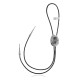 Feather .925 Sterling Silver Certified Authentic Handmade Navajo Native American Black Onyx Bolo Tie 34276