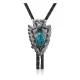 Arrowhead, Feather Handmade Navajo .925 Sterling Silver Native American Natural Turquoise Bolo Tie 34277 Arrowhead, Feather Handmade Navajo .925 Sterling Silver Native American Natural Turquoise Bolo Tie 34277