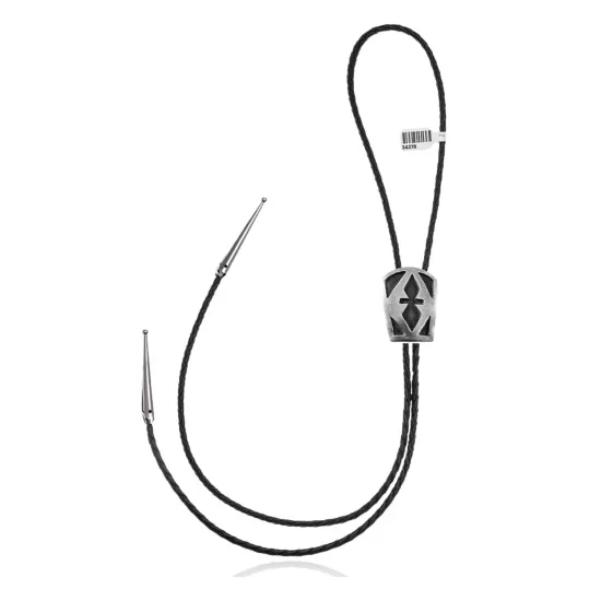 Cross .925 Sterling Silver Handmade Navajo Native American Bolo Tie 34278 Cross .925 Sterling Silver Handmade Navajo Native American Bolo Tie 34278