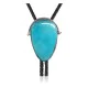 Handmade Navajo .925 Sterling Silver Native American Natural Turquoise Bolo Tie 34293