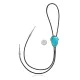 Handmade Navajo .925 Sterling Silver Native American Natural Turquoise Bolo Tie 34293