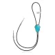 Handmade Navajo .925 Sterling Silver Native American Natural Turquoise Bolo Tie 34293