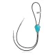 Handmade Navajo .925 Sterling Silver Native American Natural Turquoise Bolo Tie 34293