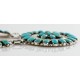 Handmade Certified Authentic Navajo .925 Sterling Silver Natural Turquoise Set Native American Necklace Earrings 15789-14644