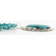 .925 Sterling Silver Handmade Certified Authentic Navajo Natural Turquoise Native American Necklace 15055-15409