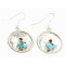 Certified Authentic Handmade Navajo .925 Sterling Silver Dangle Native American Earrings Natural Turquoise Coral 18080-1 Certified Authentic Handmade Navajo .925 Sterling Silver Dangle Native American Earrings Natural Turquoise Coral 18080-1