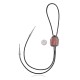Flower .925 Sterling Silver Certified Authentic Handmade Navajo Native American Rhodochrosite Bolo Tie 34296