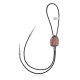 Flower .925 Sterling Silver Certified Authentic Handmade Navajo Native American Rhodochrosite Bolo Tie 34296