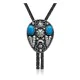 Sun, Mountain .925 Sterling Silver Handmade Navajo Native American Natural Turquoise Bolo Tie 34301 Sun, Mountain .925 Sterling Silver Handmade Navajo Native American Natural Turquoise Bolo Tie 34301