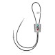 Feather .925 Sterling Silver Certified Authentic Handmade Navajo Native American Natural Turquoise Bolo Tie 34302
