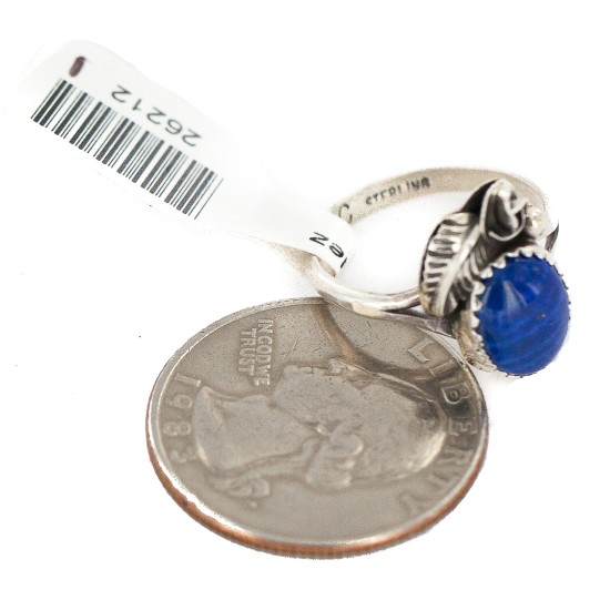 Handmade Certified Authentic Navajo .925 Sterling Silver Natural Lapis Lazuli Native American Ring 26212-1 Handmade Certified Authentic Navajo .925 Sterling Silver Natural Lapis Lazuli Native American Ring 26212-1