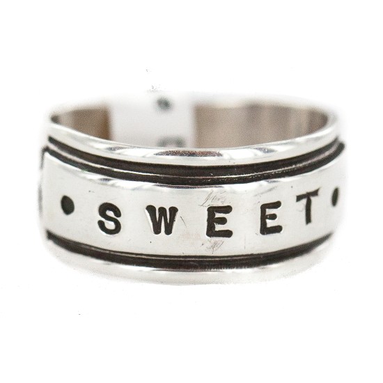 .925 Sterling Silver Certified Authentic Hopi Sweet Native American Ring 18308-2 .925 Sterling Silver Certified Authentic Hopi Sweet Native American Ring 18308-2