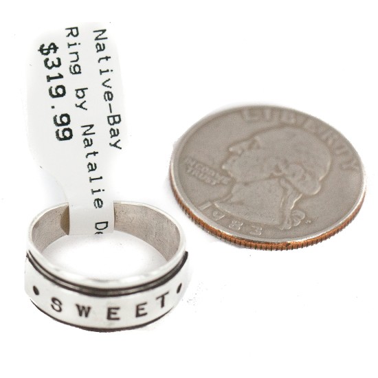 .925 Sterling Silver Certified Authentic Hopi Sweet Native American Ring 18308-2 .925 Sterling Silver Certified Authentic Hopi Sweet Native American Ring 18308-2