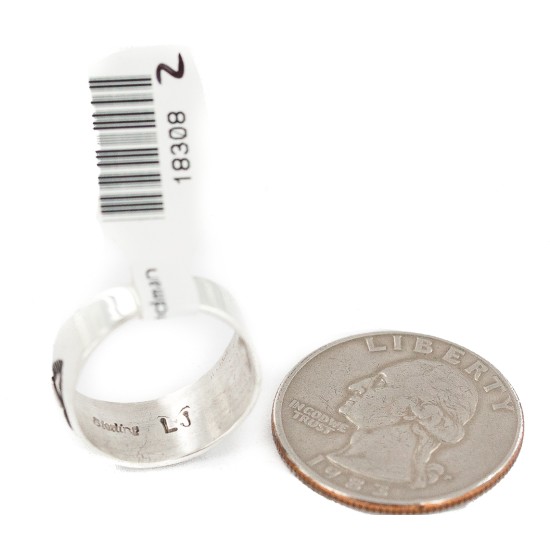 .925 Sterling Silver Certified Authentic Hopi Sweet Native American Ring 18308-2 .925 Sterling Silver Certified Authentic Hopi Sweet Native American Ring 18308-2